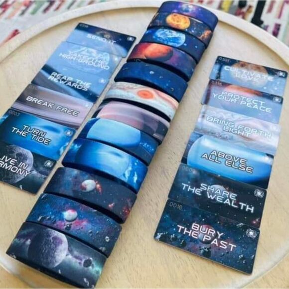 ZOX "BURY THE PAST" #807/1000 RARE MED DIAMOND STITCH Planetary Set WRISTBAND - Picture 4 of 11